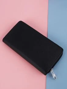 Minimalist Gift For Father Checkbook Cover Slim Portable Cash White-Collar Workers For Female College Work Business Commute Office For Anniversary For Couple For Birthday Gift On Valentine Day Gift Gift Present Gifts For Teachers For Women Wallet Purse Wallet Long Wallet - Black - View 3