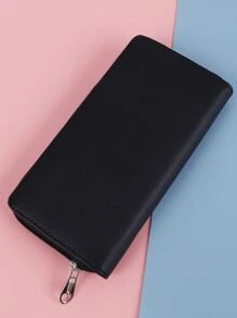 Minimalist Gift For Father Checkbook Cover Slim Portable Cash White-Collar Workers For Female College Work Business Commute Office For Anniversary For Couple For Birthday Gift On Valentine Day Gift Gift Present Gifts For Teachers For Women Wallet Purse Wallet Long Wallet - Black - View 4