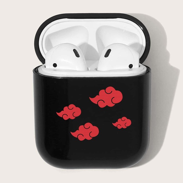 

Чехол для Airpods с облачным принтом, Чёрный