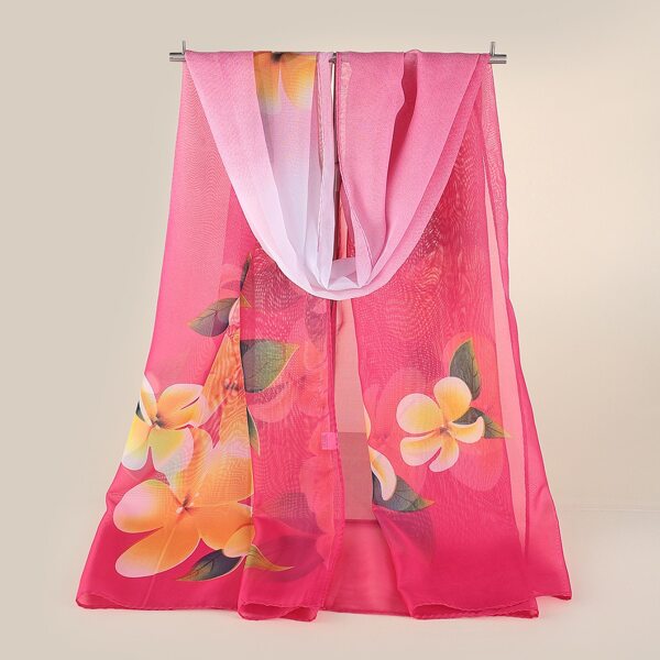 

Flower Pattern Scarf, Multicolor