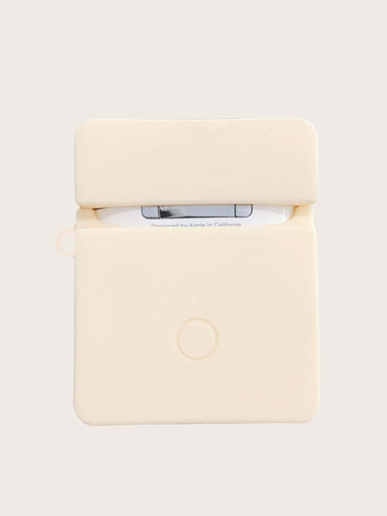 麻將設計矽膠AirPods耳機盒保護套 - 米色 - 查看 3