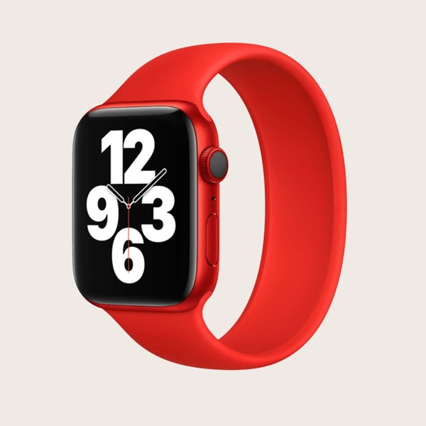 

Elastic Silicone Apple Watchband, Red