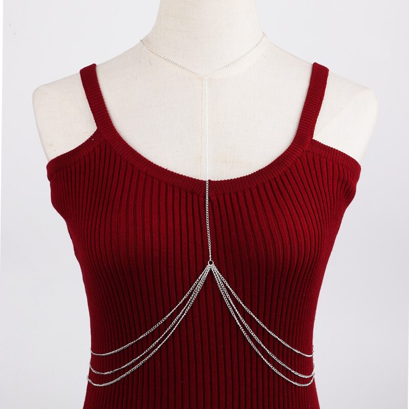 

Simple Layered Body Chain, Silver