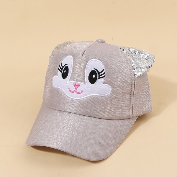 

Baby Cartoon Animal Embroidery Baseball Cap, Grey