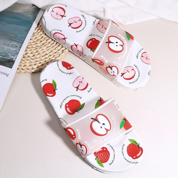 

Apple Pattern Slides, Red
