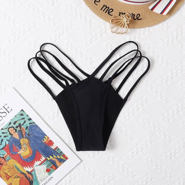 

Cut-out Bikini Panty, Black