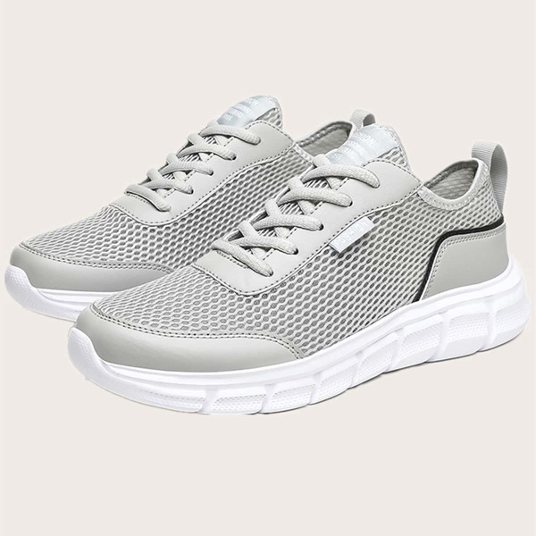 

Men Lace-up Front Sneakers, Light grey