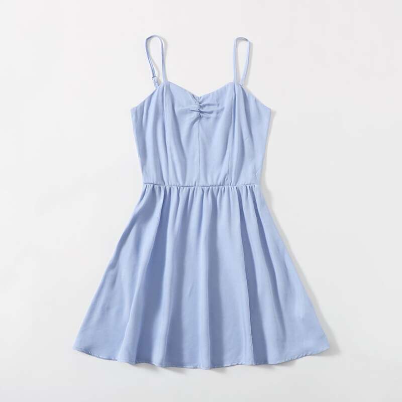 

Ruched Cami Dress, Baby blue