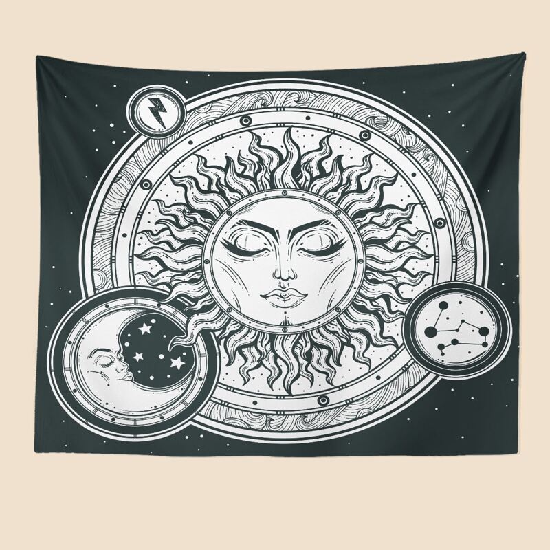 

Moon & Sun Print Tapestry, Multicolor
