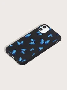 Butterfly Print Case Compatible With iPhone - Black - View 2