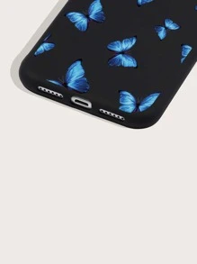 Butterfly Print Case Compatible With iPhone - Black - View 3