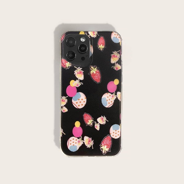 

Чехол для iPhone с принтом клубники, Многоцветный