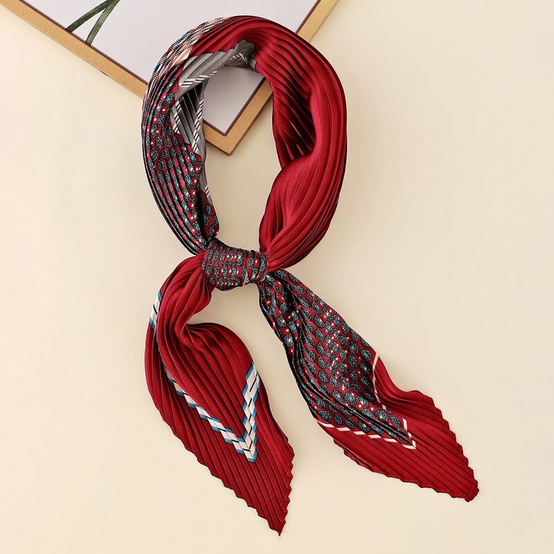 

Mixed Pattern Pleated Bandana, Multicolor
