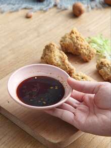4件套小麦秸秆调味碟，混色，适用于家庭和餐厅 - 彩色 - 查看 5