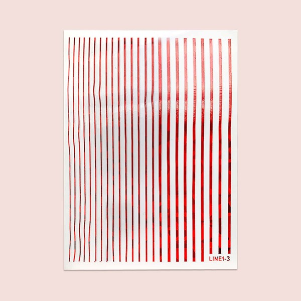 

1sheet Laser Line Nail Art Sticker, Multicolor
