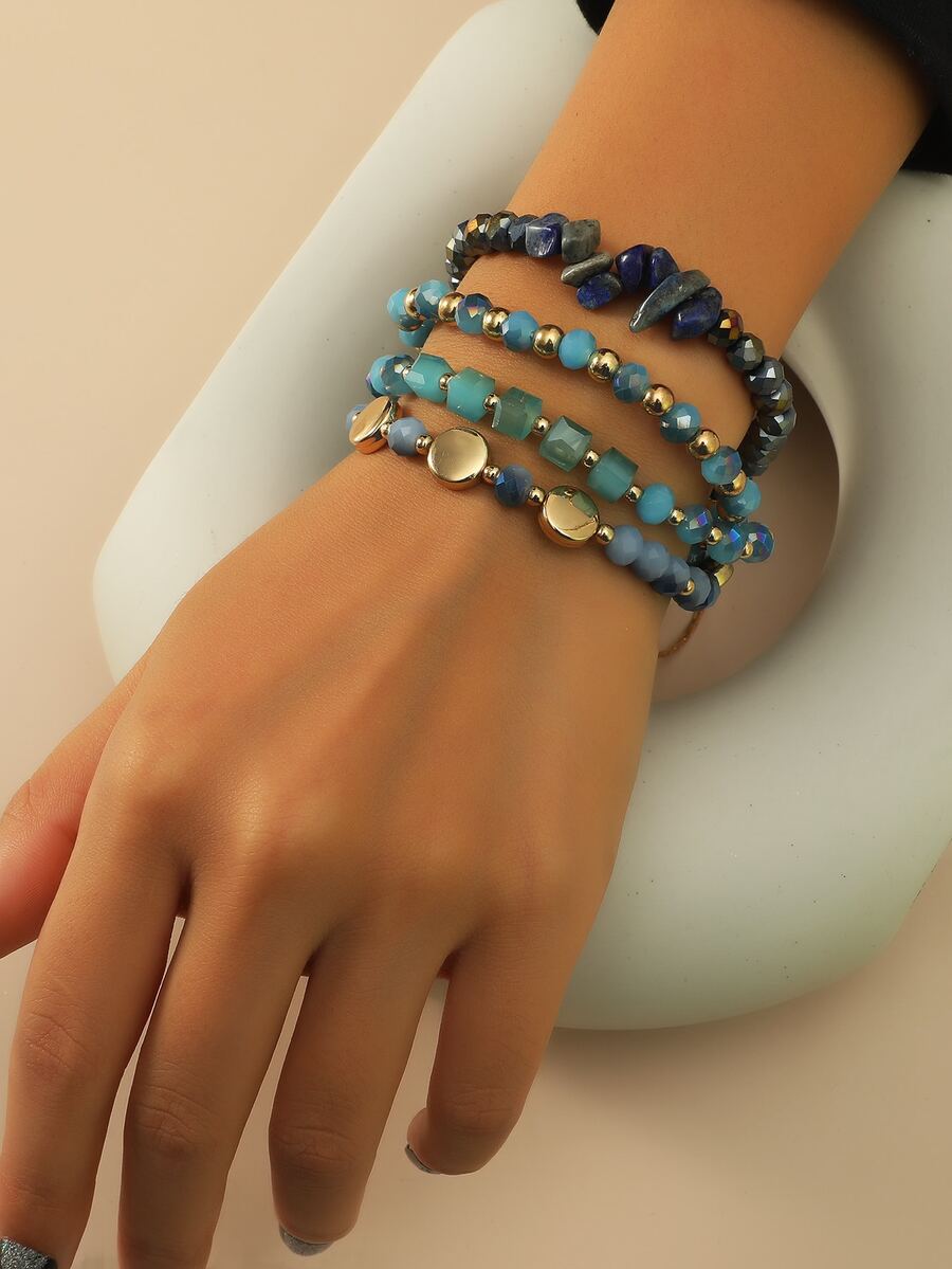 Pulsera con cristal - Azul - Ver 1