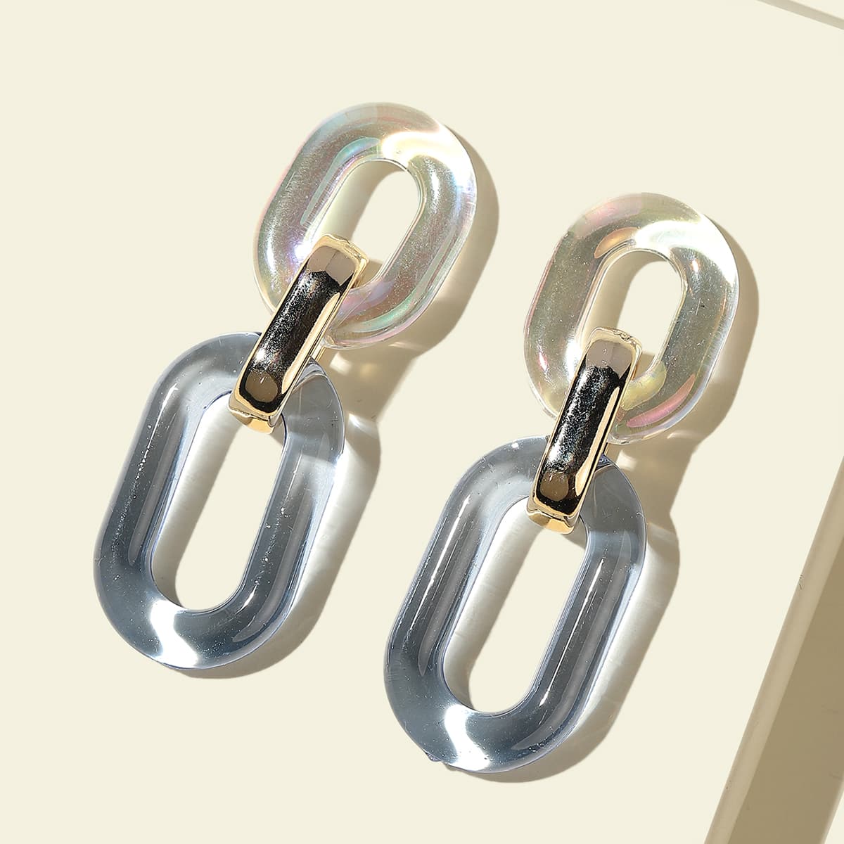 

Acrylic Geo Drop Earrings, Multicolor
