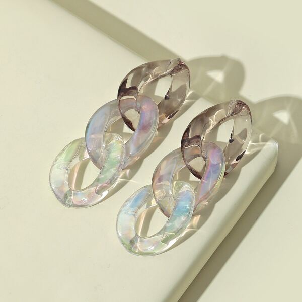 

Chain Drop Earrings, Multicolor