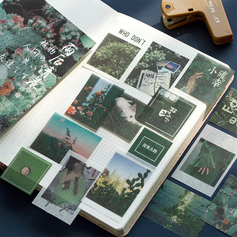 

100pcs Plants Print Sticker, Multicolor