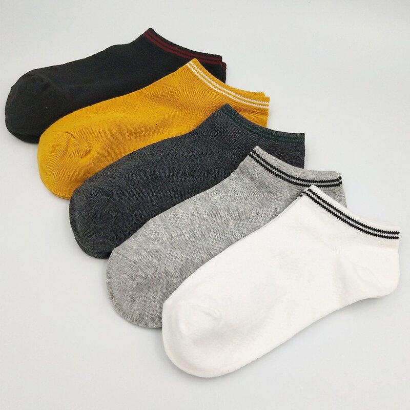 

5pairs Striped Ankle Socks, Multicolor