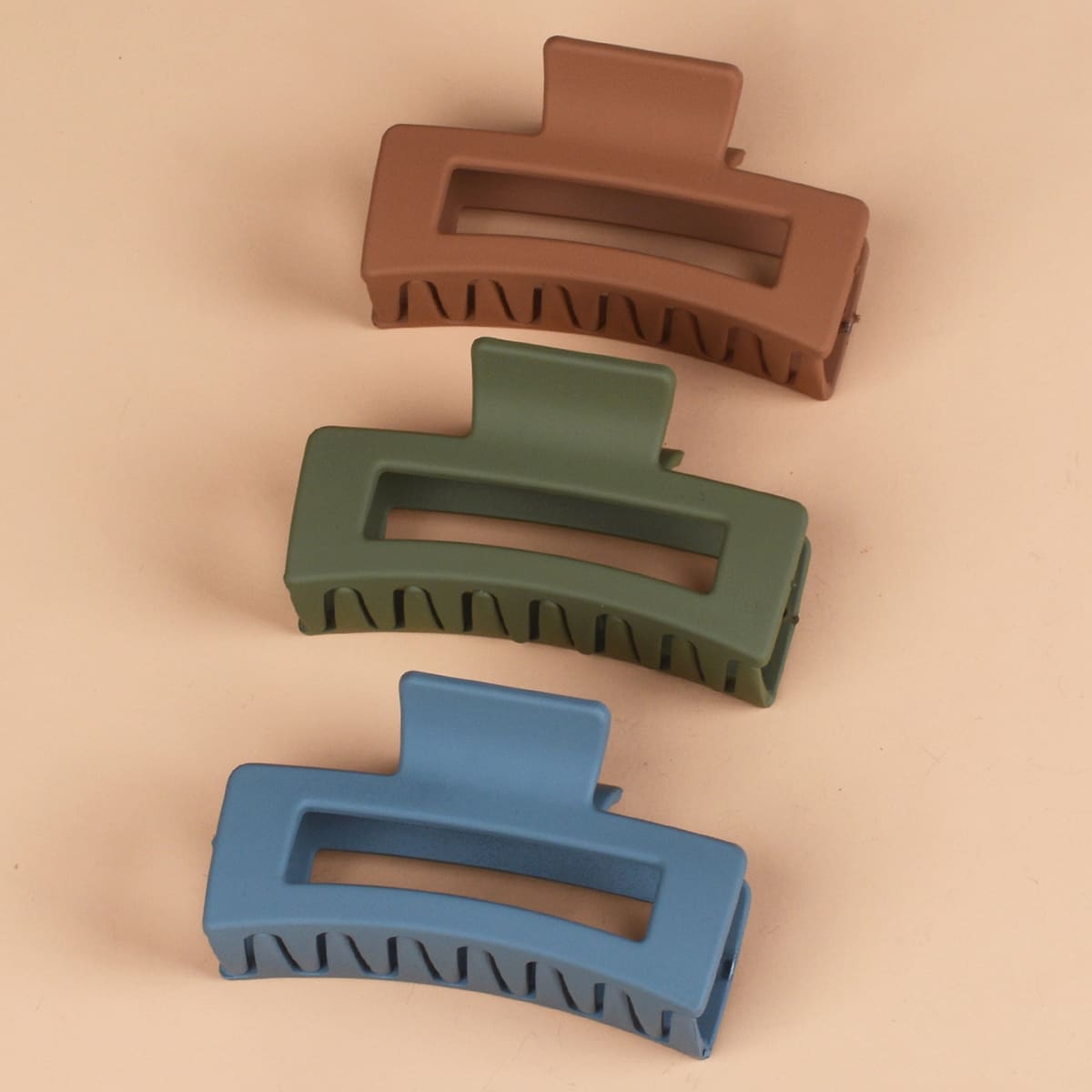 

3pcs Simple Hair Claw, Multicolor