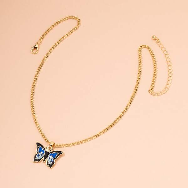 

Butterfly Pendant Necklace, Gold