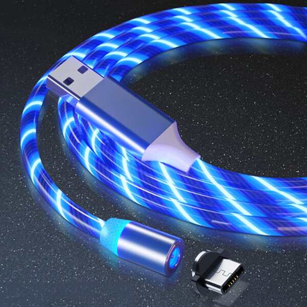 

Magnetic Head Luminous Type-C Data Cable, Blue