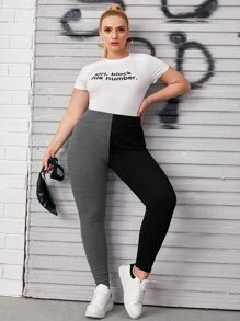 Mulvari Plus Two Tone Leggings - Multicolor - View 5