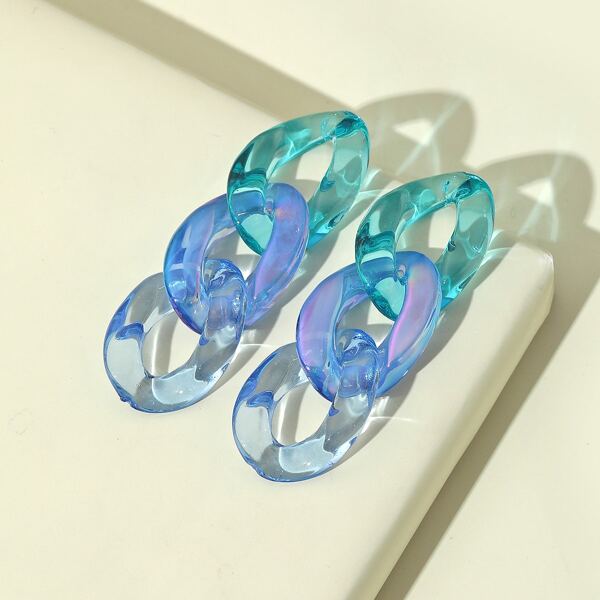 

Chain Design Earrings, Multicolor