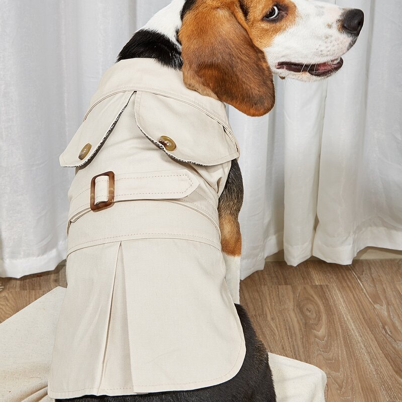 

Buckle Detail Pet Windbreaker, Beige