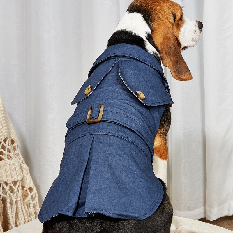 

Buckle Detail Pet Windbreaker, Navy blue