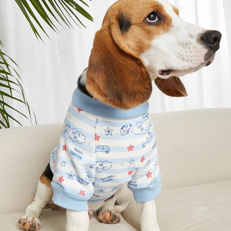 

Cartoon Graphic Pet Sweatshirt, Blue