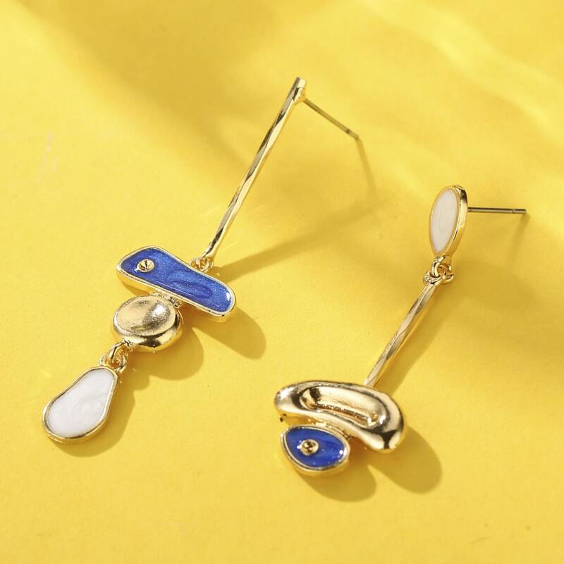 

Mismatched Drop Earrings, Multicolor royal blue