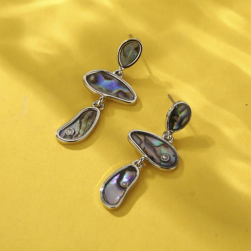

Shell Drop Earrings, Silver