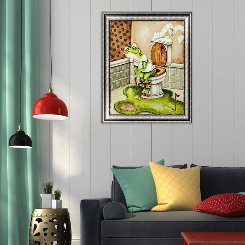 

Cartoon Frog Pattern Diamond Painting Without Frame, Multicolor