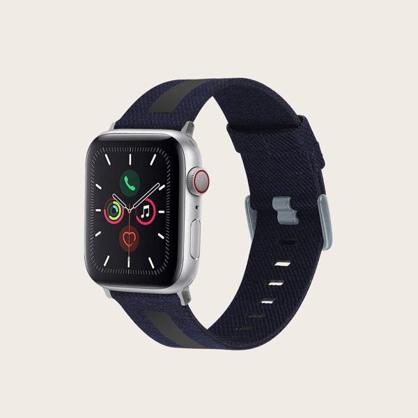 

Striped Canvas Apple Watchband, Multicolor
