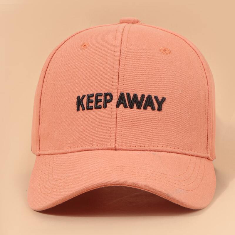 

Guys Letter Embroidered Baseball Cap, Coral orange
