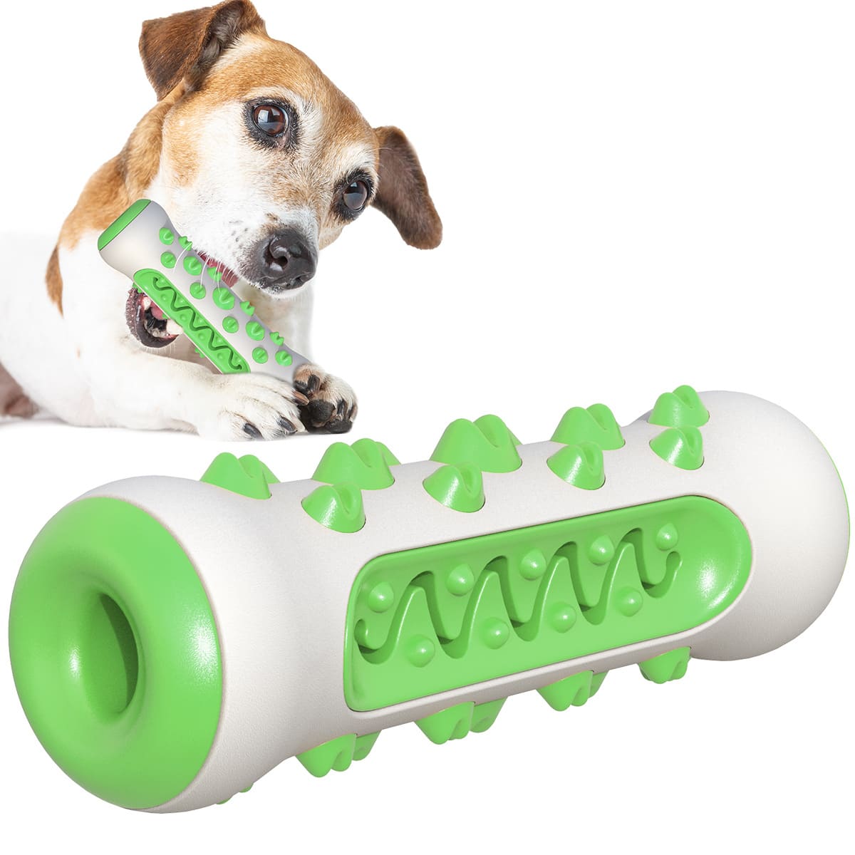 

1pc Color Block Pet Chew Toy, Green