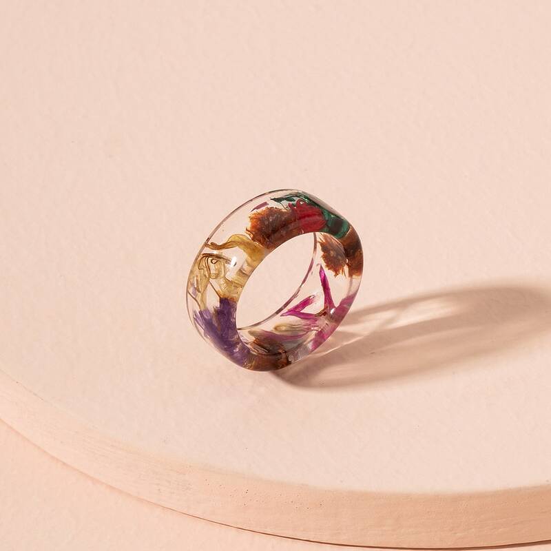 

Flower Resin Ring, Multicolor