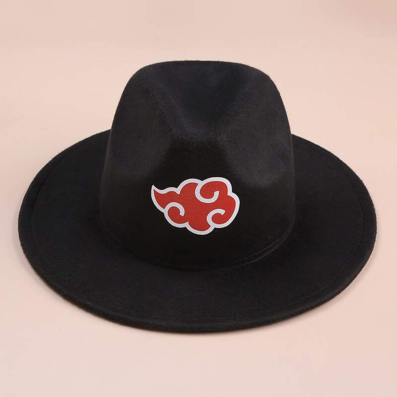 

Cloud Print Floppy Hat, Black