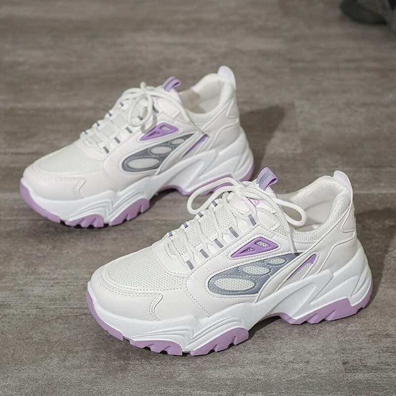 

Mesh Chunky Trainers, White