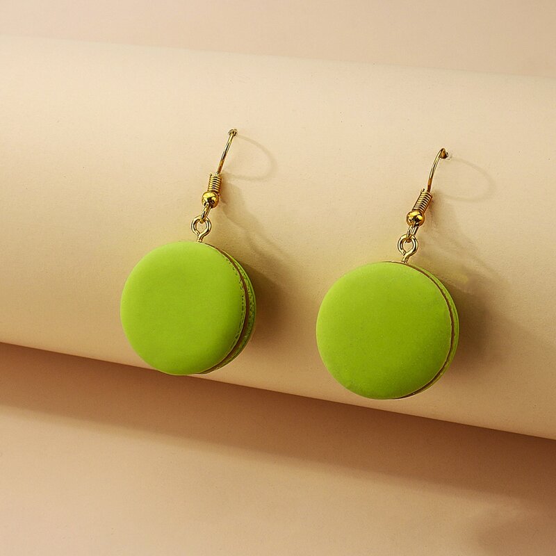 

Macron Drop Earrings, Green