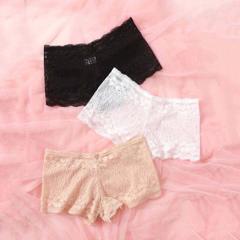 

3pack Heart Lace Panty Set, Multicolor