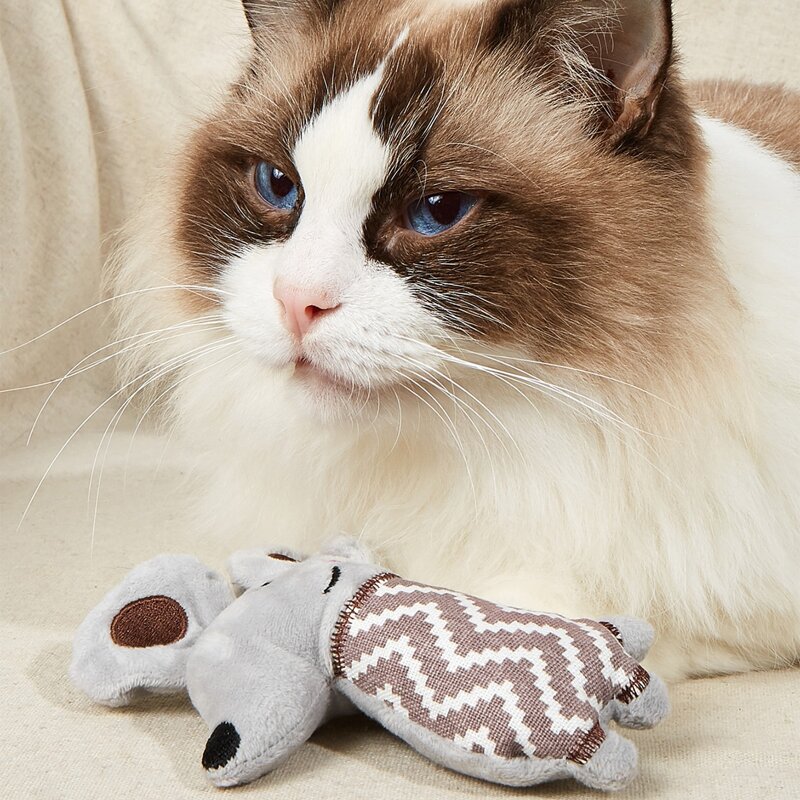 

1pc Rat Design Pet Plush Toy, Multicolor