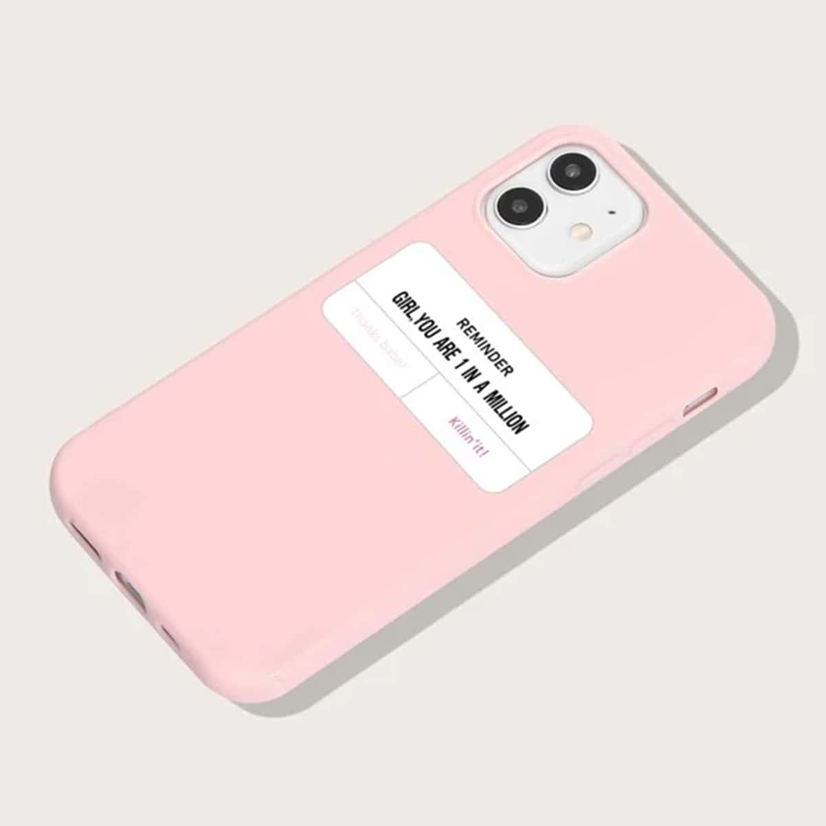 

Letter iPhone Case, Baby pink