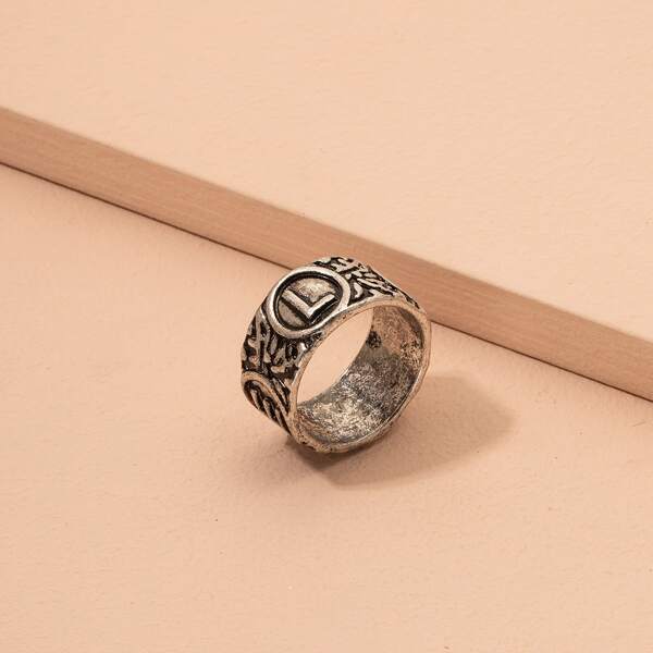 

Letter Engraved Ring, Antique silver