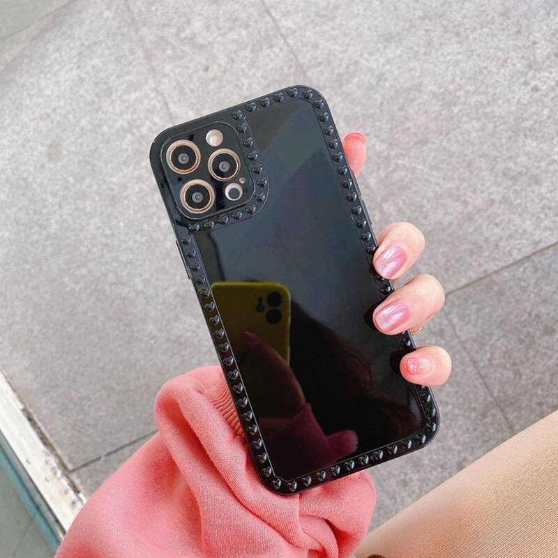 

Solid Heart iPhone Case, Black