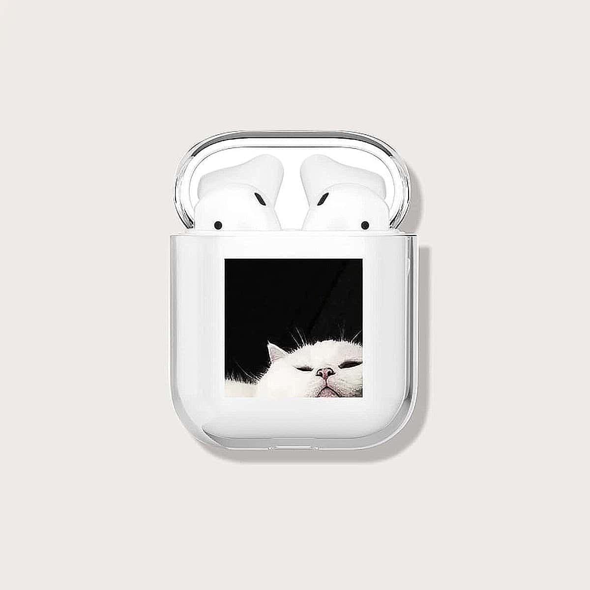 

Cat Clear Airpods Case