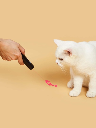 1 قطعة لعبة القط LED نمط الليزر للحيوانات الأليفة (البطارية غير المدرجة) ، مناسبة للقطط ، وتخفيف التوتر والحيوانات الأليفة المسلية