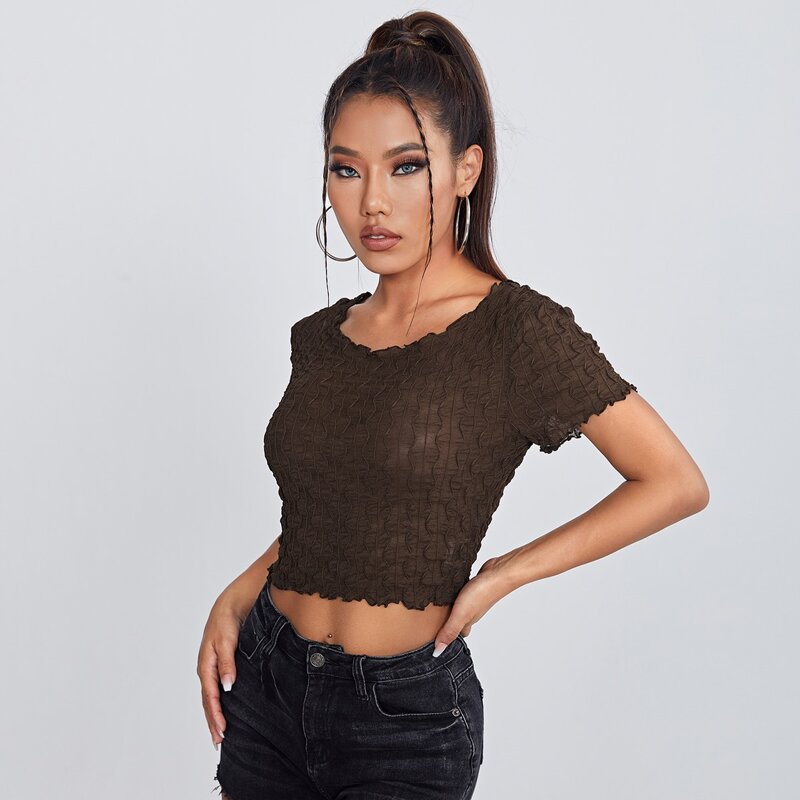

Lettuce Trim Solid Top, Chocolate brown